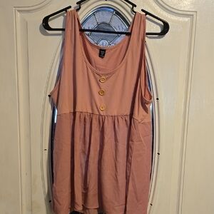 SHEIN Pink Tank Top with Button Details